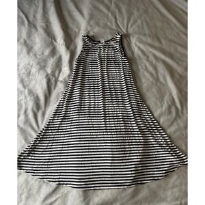 Old Navy Womens Black White Striped Sleeveless Swing Mini Dress XS Casual Tank